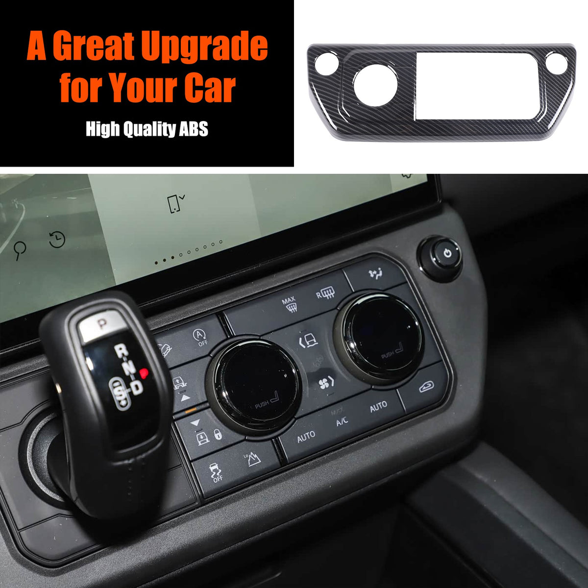 Carbon Fiber ABS Center Console Gear Shift Trim For Land Rover Defender L663 26+ 9