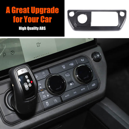 Carbon Fiber ABS Center Console Gear Shift Trim For Land Rover Defender L663 26+ 9