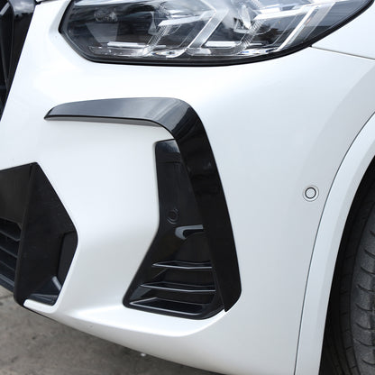 Glossy Black Front & Rear Bumper Trim Set For BMW X3 X4 G01 G02 M Sport 2022+ 16