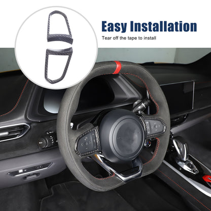 Real Carbon Fiber Steering Wheel Button Cover Trim For Lotus EMIRA 2021-25 US 7