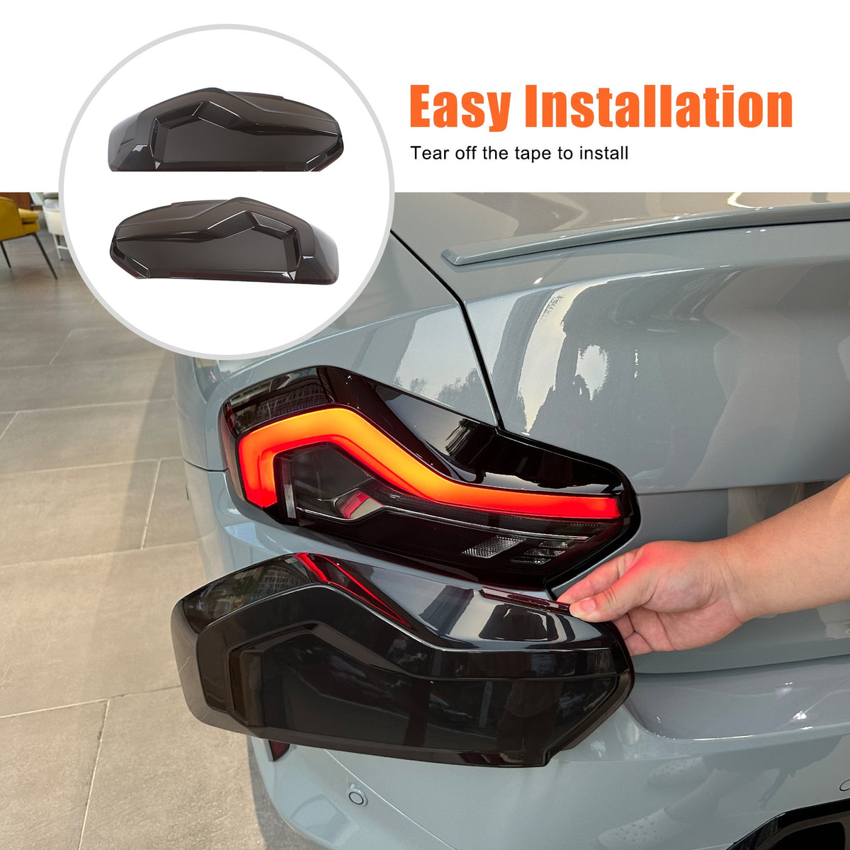 Smoked Black Rear Tail Light Trim For BMW 2 Series F22 G42/M2/M240i G87 22+ 24
