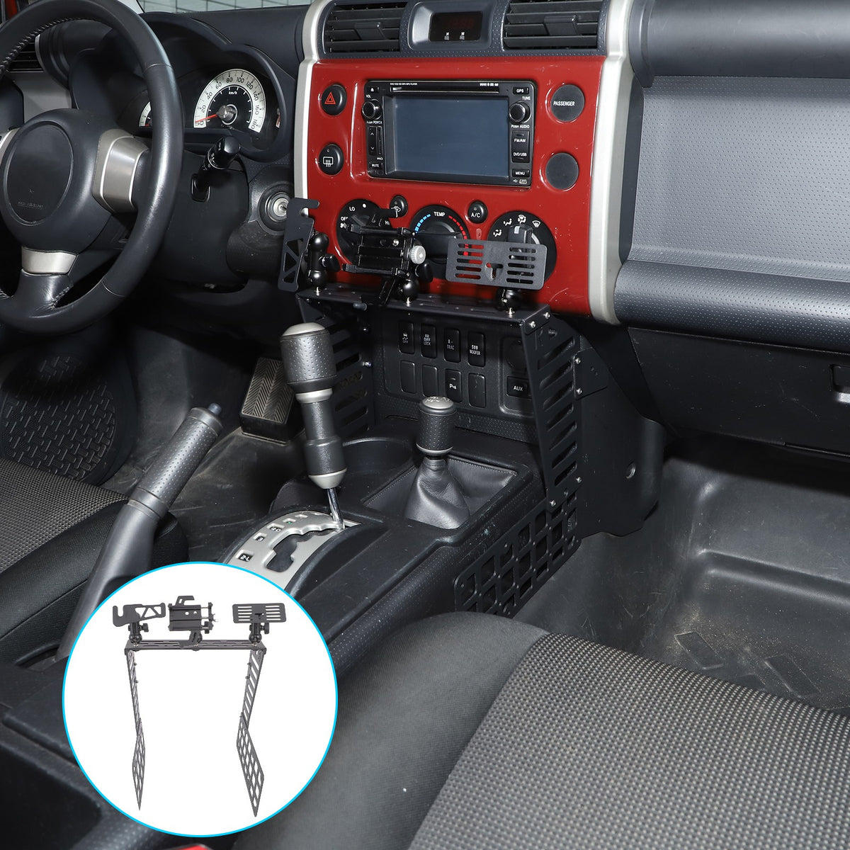 Center Console Molle Panels Digital Device Mount For Toyota FJ Cruiser 07-21 US 2