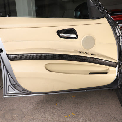 ABS Carbon Fiber Center Console Armrest Panel Trim Set For BMW 3 E90 2005-12 6