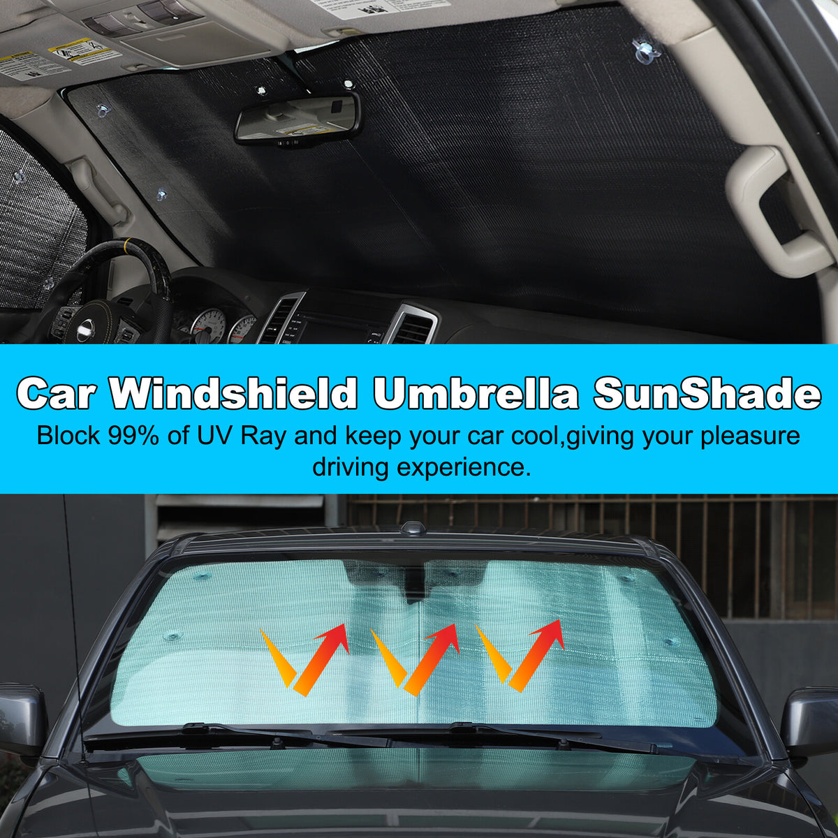 Car Sun Shade Windshield Window Cover For Nissan Frontier King Cab 13-21 US 13