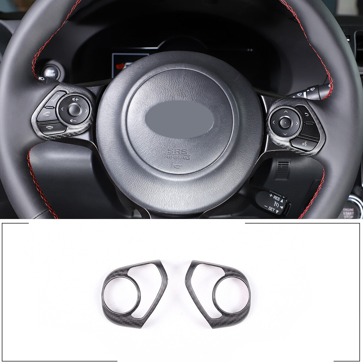 Matte Real Carbon Fiber Interior Center Trim Set For GR86/Subaru BRZ 2022+ 105