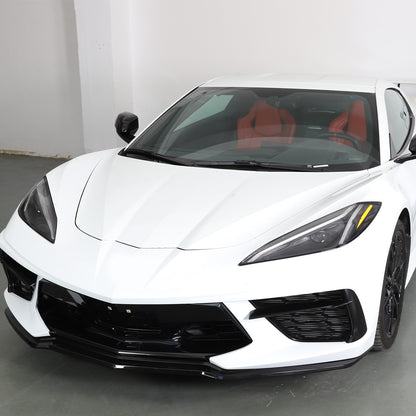 Replacement Black Front Bumper Lip Kit Splitter Exterior For Corvette C8 20+ US 14