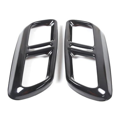 Black Steel Exhaust Pipe Tail Throat Cover Trim For LR Range Rover Sport 2023+ 17