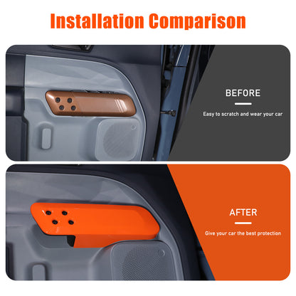 Orange ABS Interior Door Handle Panel Trim For Ford Maverick 2022+ US 19