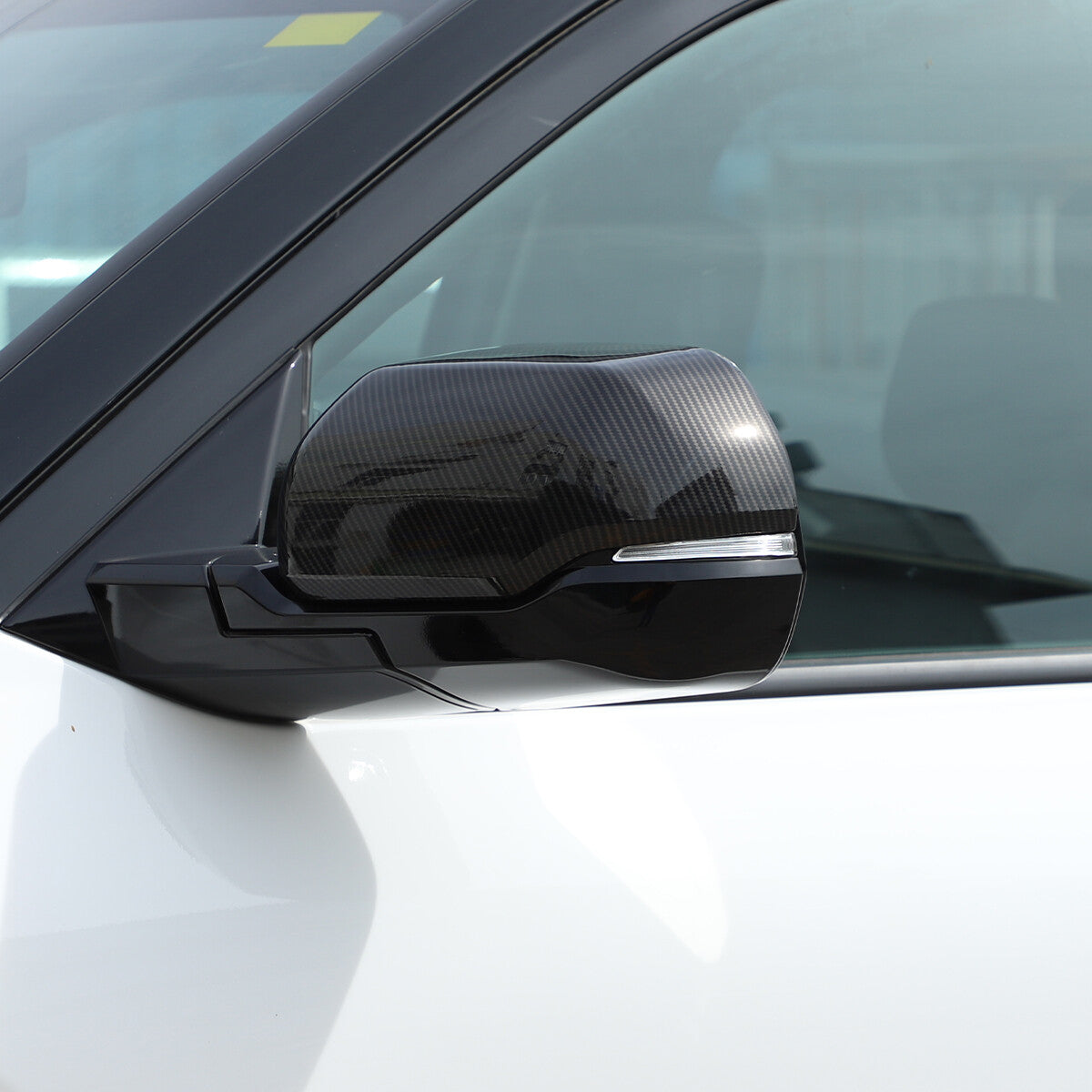 Carbon fiber Side Mirror+Door Handle Covers Molding Trim for Toyota Tundra 22-26 10
