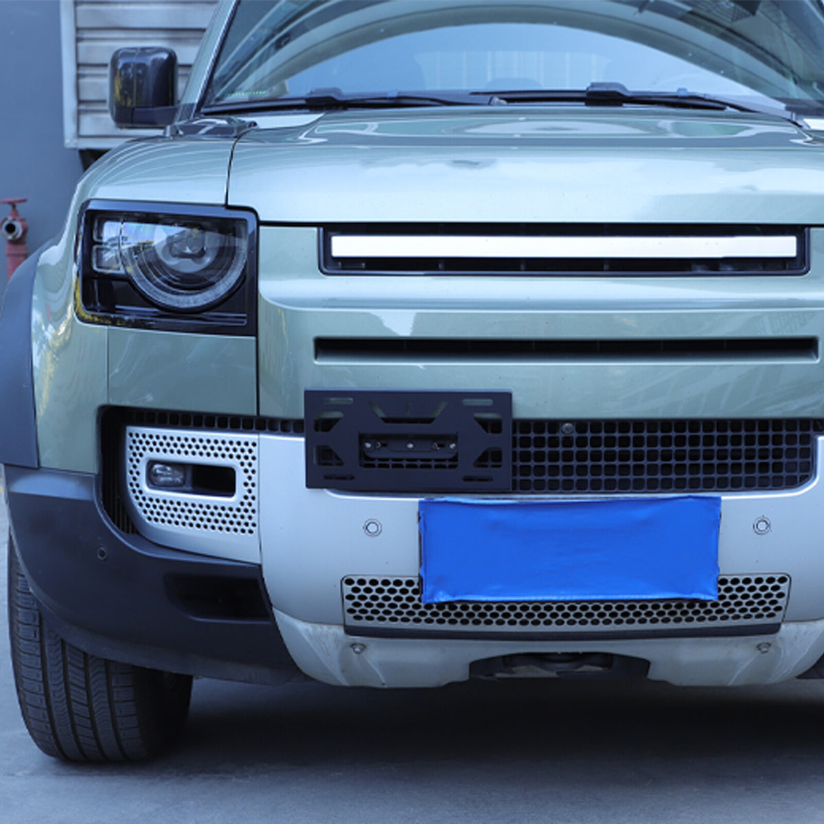 Front Bumper Tow Hook License Plate Mount Bracket For LR Defender L663 20-24 US 6