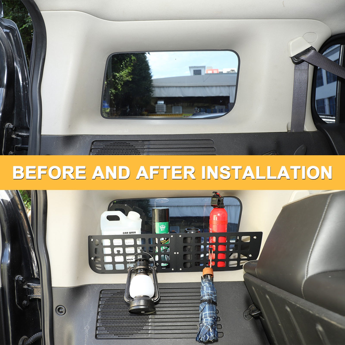 Carbon Steel Aluminum Rear Side Window Molle Panel For Hummer H3 2005-09 22