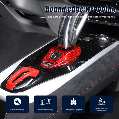 Red Real Carbon Fiber Interior Exterior Conosle Trim Cover For Lotus EMIRA 21-25 58