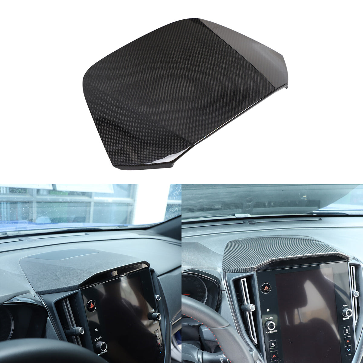Real Carbon Fiber Center Dashboard Upper Cover Trim For Subaru WRX STI VB 22-24 4