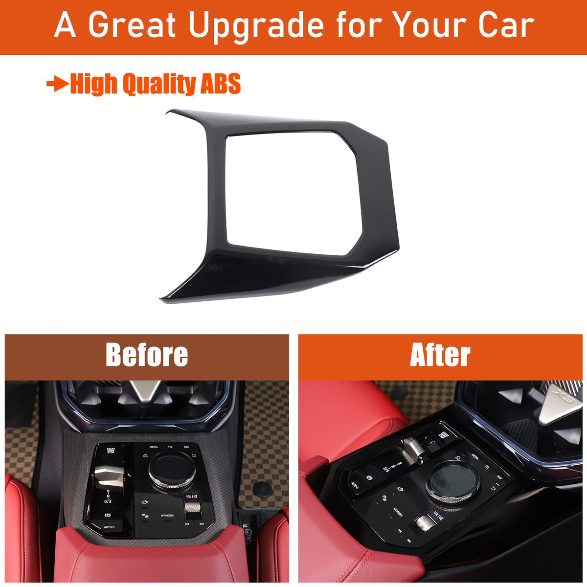 Glossy Piano Center Console Gear Shift Panel Frame Trim For BMW X3 G45 2025+ US 19