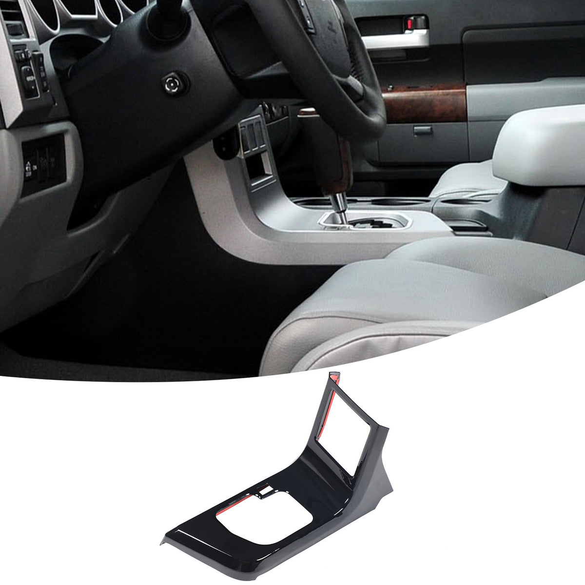 Glossy Piano Black Center Gear Shift Trim For Toyota Tundra/Sequoia 2007-2013 2