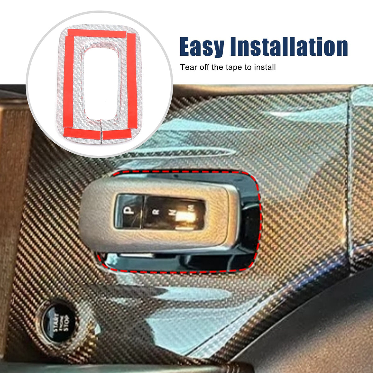 Red Real Carbon Fiber Interior Center Console Trim For Nissan Z 400Z RZ34 2023+ 45