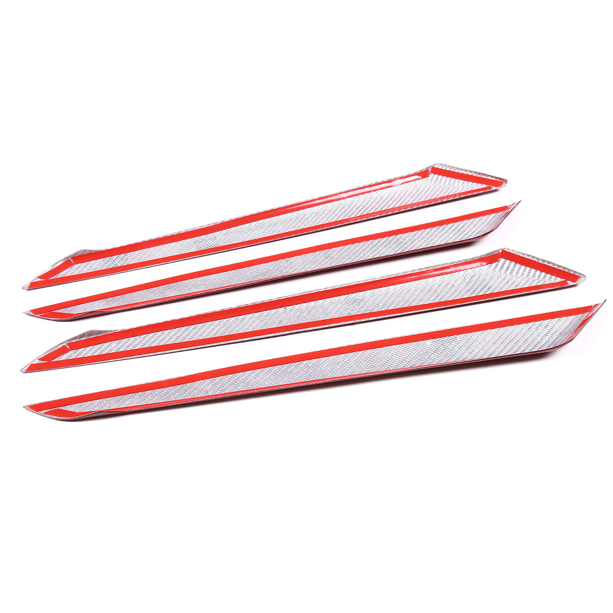 Red Carbon Fiber Inner Door Panel Trim Cover Strip For Maserati Ghibli 2014-2021 5