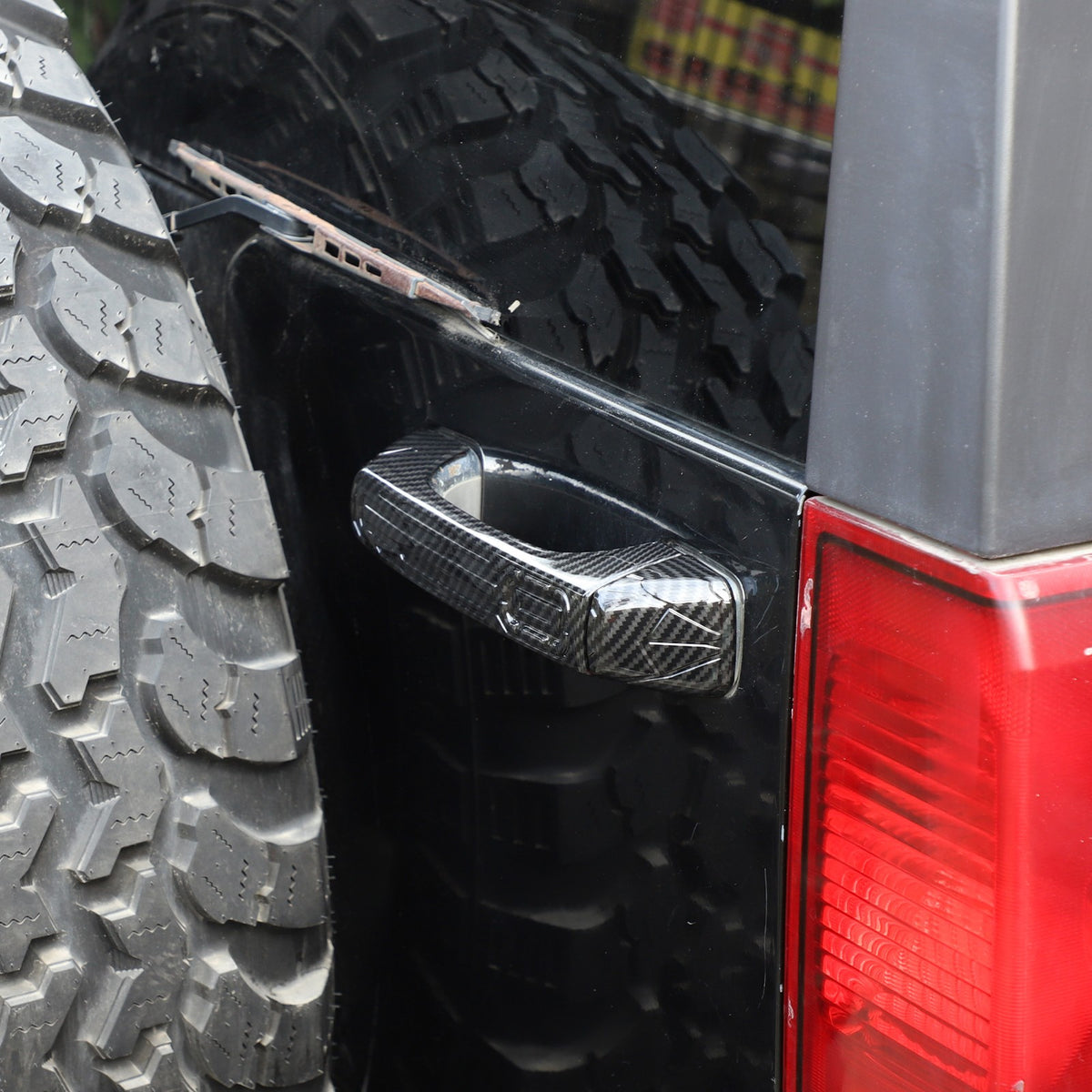 ABS Carbon Fiber Door Handle Tailgate Cover Trim Bezel For Hummer H3 2005-09 US 14