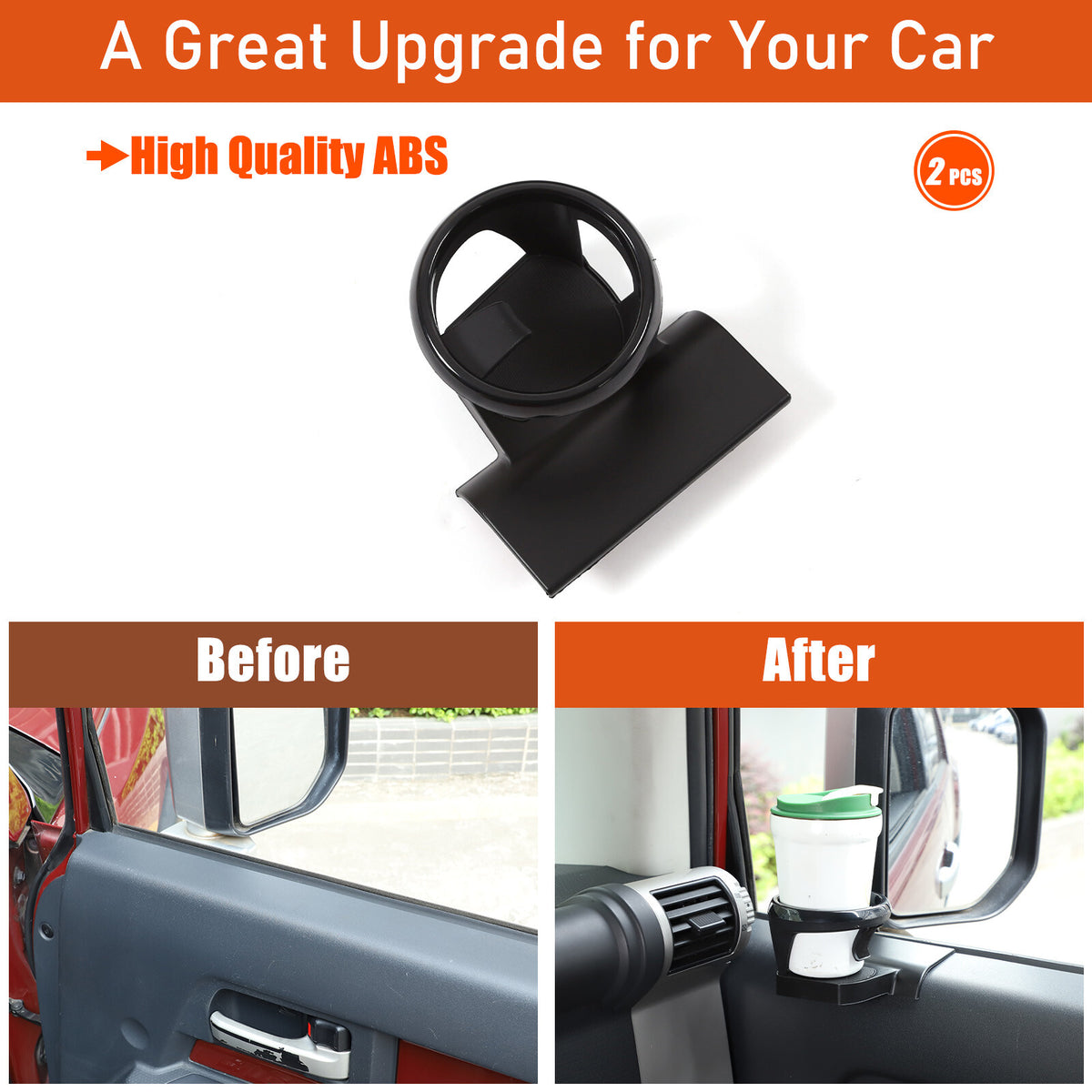 Front Door Window Left Cup Holder Stand Holder For Toyota FJ Cruiser 07-21 US 10