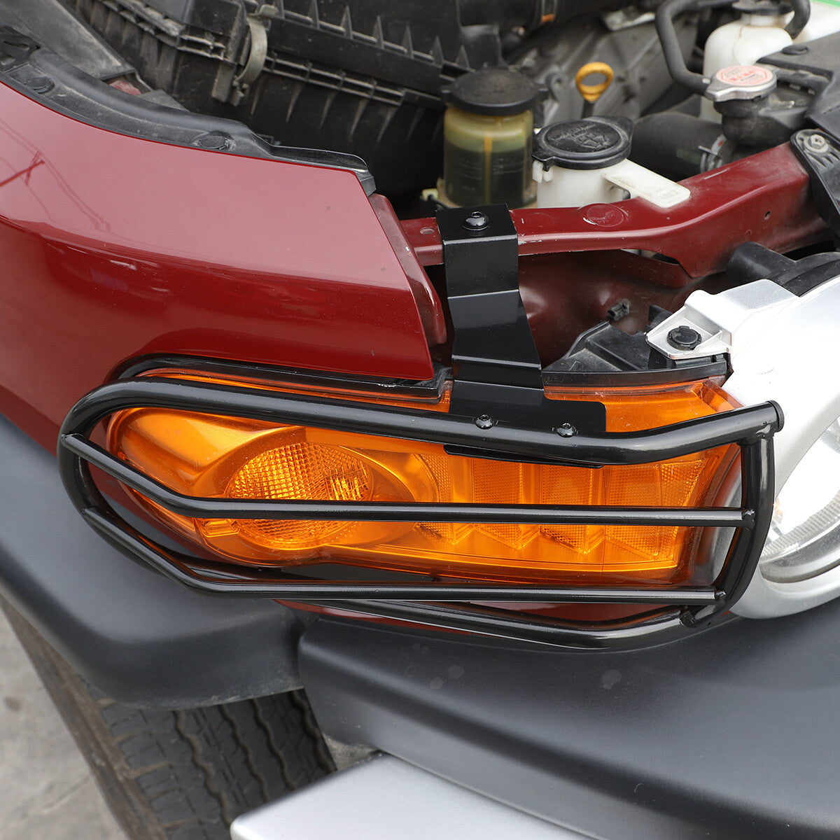 For Toyota FJ Cruiser07-21 Black Steel Front Fog Light Bumper Lamp Cover Trim US 11