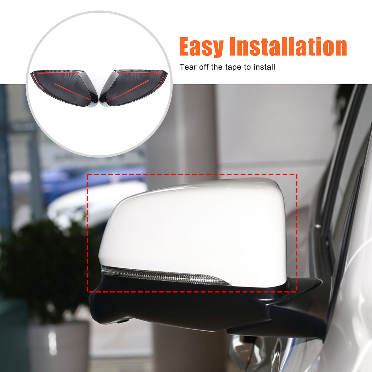 Carbon Fiber ABS Exterior Mirror Cover Trim For Acura MDX 2022-2024 13