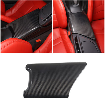 Real Carbon Fiber Center Console Armrest Box Cover Trim For Corvette C8 2020-26 2