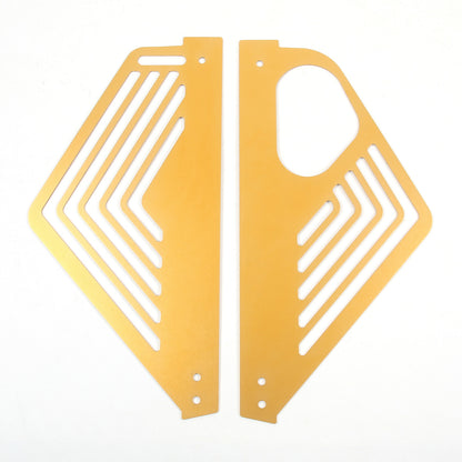 Yellow Alloy Engine Bay Panel Rear Crossmember Cover Set For CORVETTE C8 2020+ 4