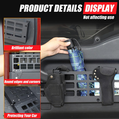 Aluminum Tailgate Hanging Bag Rack Molle Panel For Toyota FJ Cruiser 2007-2021 8