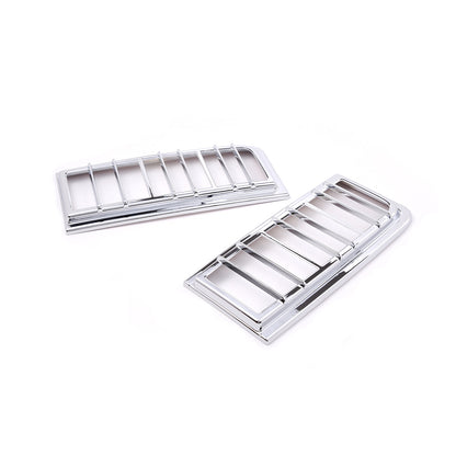 Silver Rear headlight Cover +Tail light vent cover Trim For Hummer H2 2003-2009 6