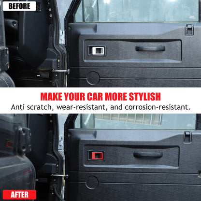 Replacement Red Steel Interior Door Handle For LR Defender L316 2004-2018 4