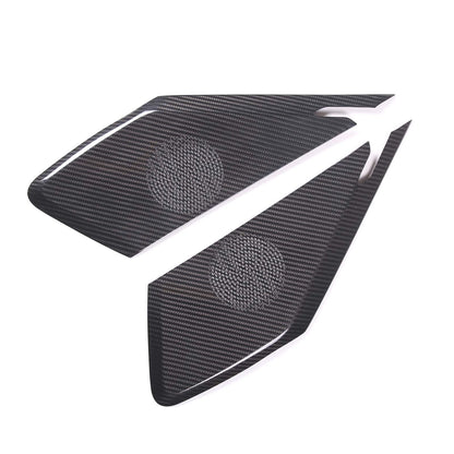 Real Carbon Fiber Side Door Speaker Cover Horn For C8 Corvette 1LT 2020-26 7