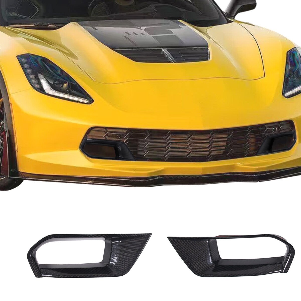 Real Carbon Fiber Interior Dashboard Trim Cover Decor Kit For Corvette C7 14-19 112