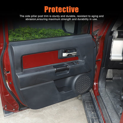 Carbon Fiber ABS Inner Door Handle Cover Trim For Toyota FJ Cruiser 2007-2021 13