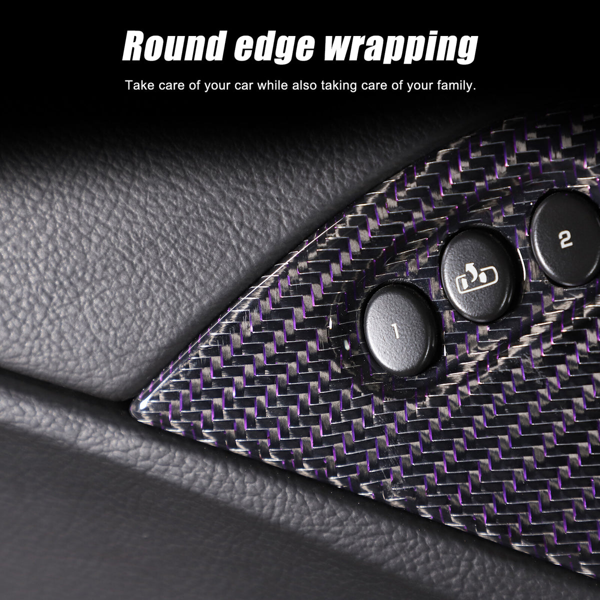 Real Carbon Fiber Children Lock Button Frame Trim For Corvette C6 2005-2013 16