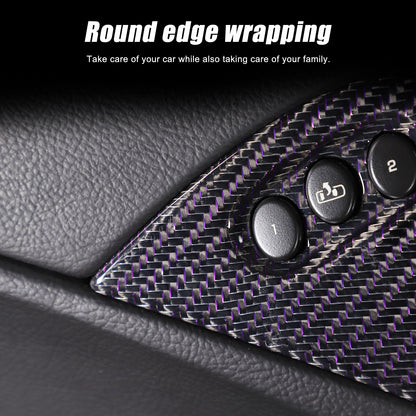 Real Carbon Fiber Children Lock Button Frame Trim For Corvette C6 2005-2013 16