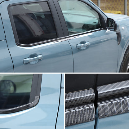 ABS Carbon Fiber Exterior Window Bottom Sill Trim For Ford Maverick 22-24 US 14