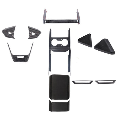 Real Dry Carbon Fiber Center Console Interior Trim For Tesla Cybertruck 2024+ 1