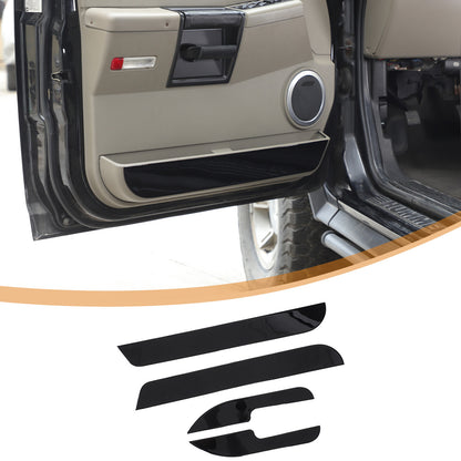 Piano Black Door Interior Anti-kick Panel Trim Sticker for Hummer H2 2003-2007 3