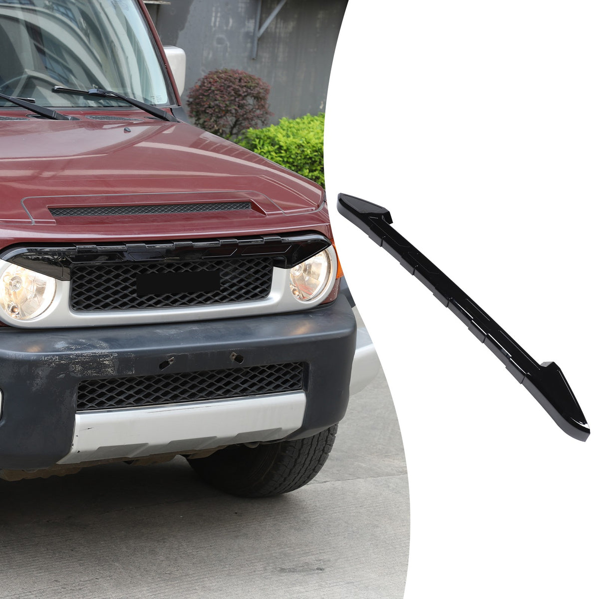 Front Grille Headlight Upper Molding Trim For Toyota FJ Cruiser 2007-2021 30