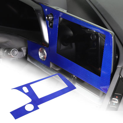 Blue Real Carbon Fiber Full Interior Set Decor Trim Kit for Corvette C8 20-25 - Variants 11-15 48