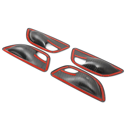 Real Carbon Fiber Inner Door Bowl Cover Trim For BMW 5 Series F10 2011-2017 10