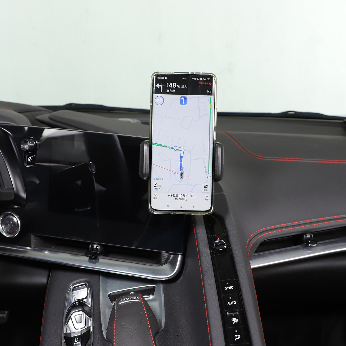 Center Console Interior Dashboard Phone Holder Mount Bracket For Corvette C8 20+ 36