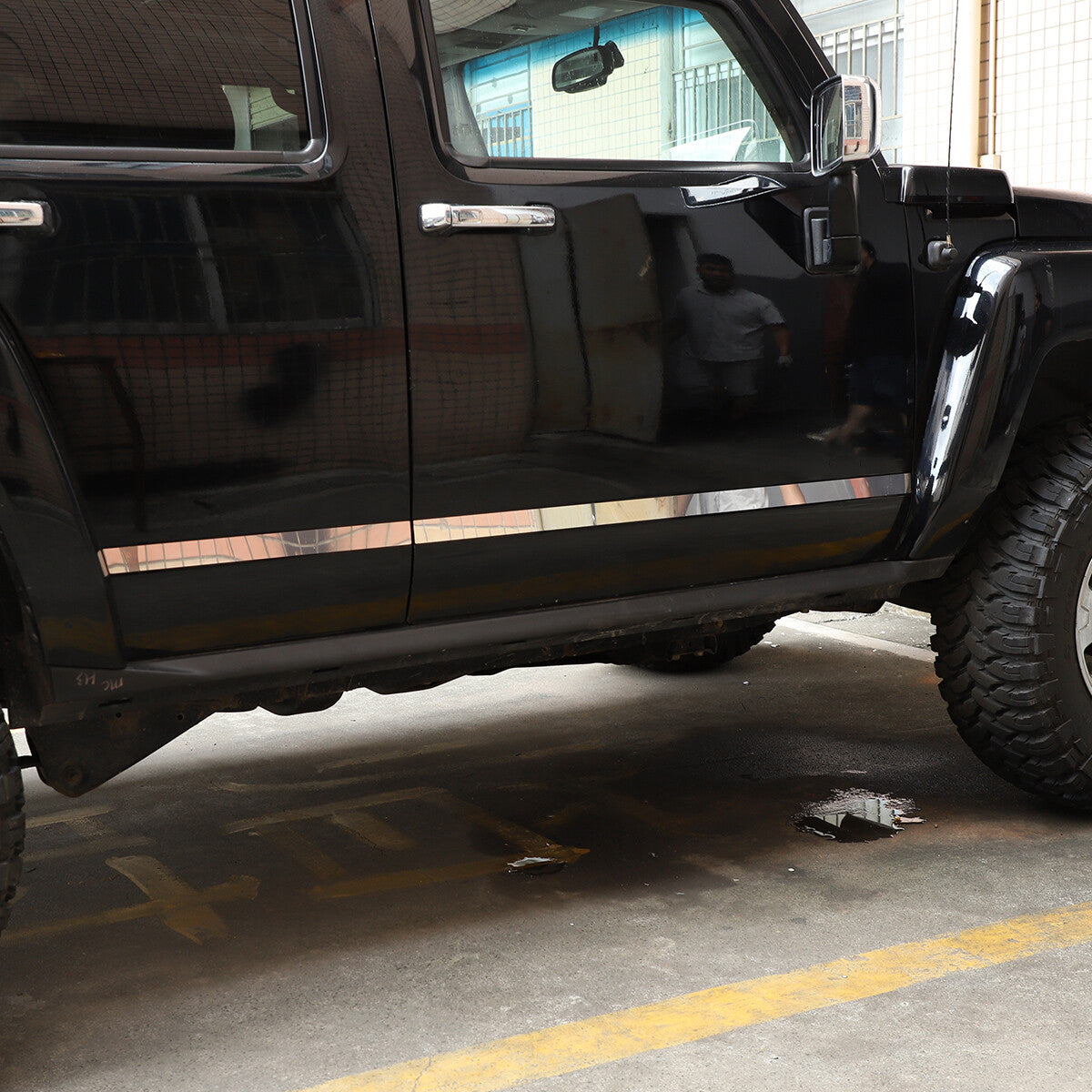 Steel Door Side Body Protector Molding Cover Trim Cover For Hummer H3 05-09 4