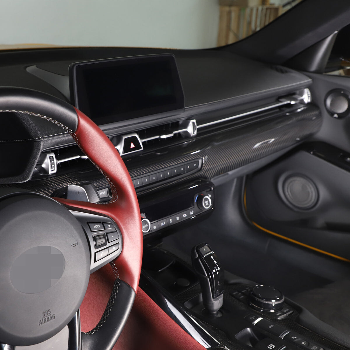 Real Carbon Fiber Center Dashboard Panel Trim For Toyota Supra A90 19-24 US 17