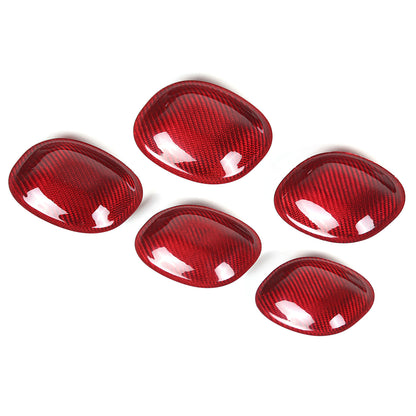 Red Real Carbon Fiber Exterior Side Door Bowl Cover Trim For Benz G-Class 19-20 8