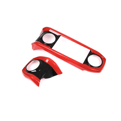 ABS Black & Red Dashboard Air Vent Outlet Cover Trim For Toyota Tacoma 16-23 US 7