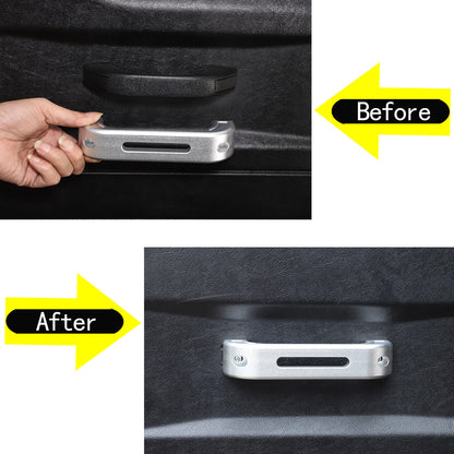 Silver Hollow Inner Door Handle Grab Handle Trim For Land Rover Defender 2004-18 16