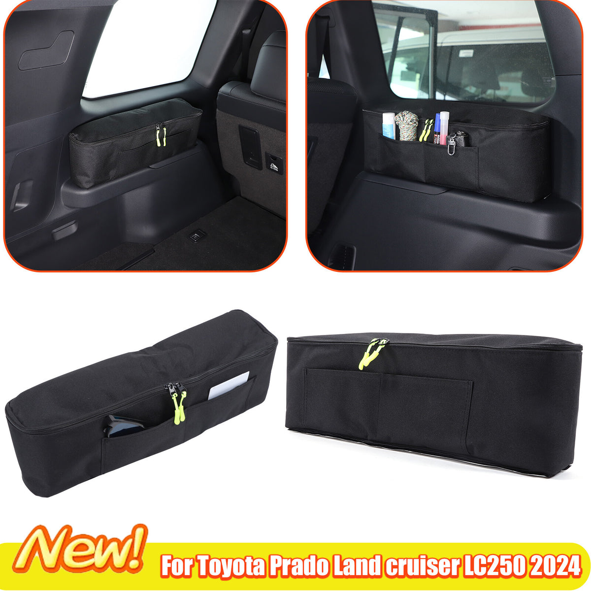 Rear Trunk Organizer R&L Side Storage Bag Tray For Toyota Land Cruiser LC250 24+ 1
