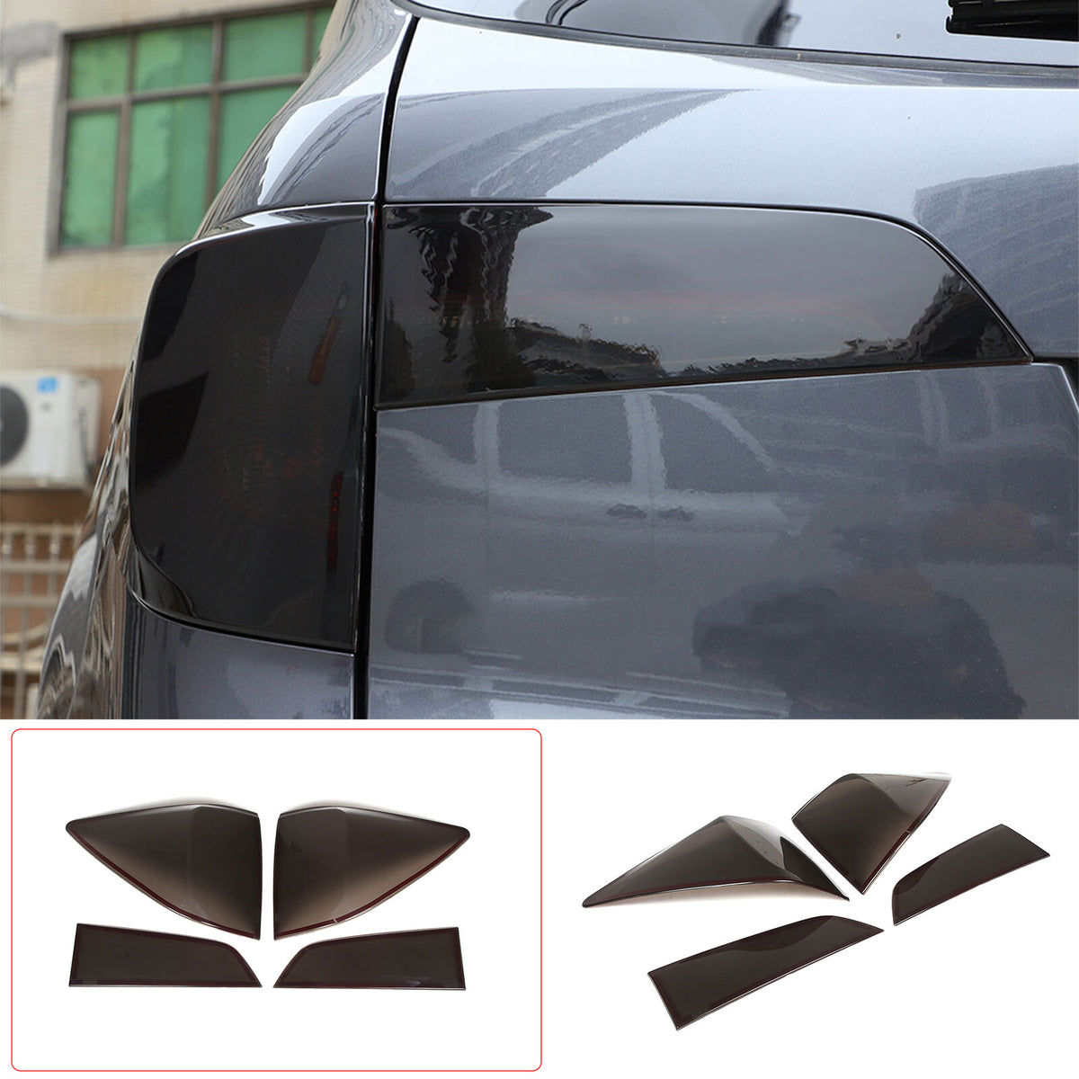 Smoked Blackout Tail Light Lamp Cover Bezel Overlay Trim For Honda Pilot 2016-22 20