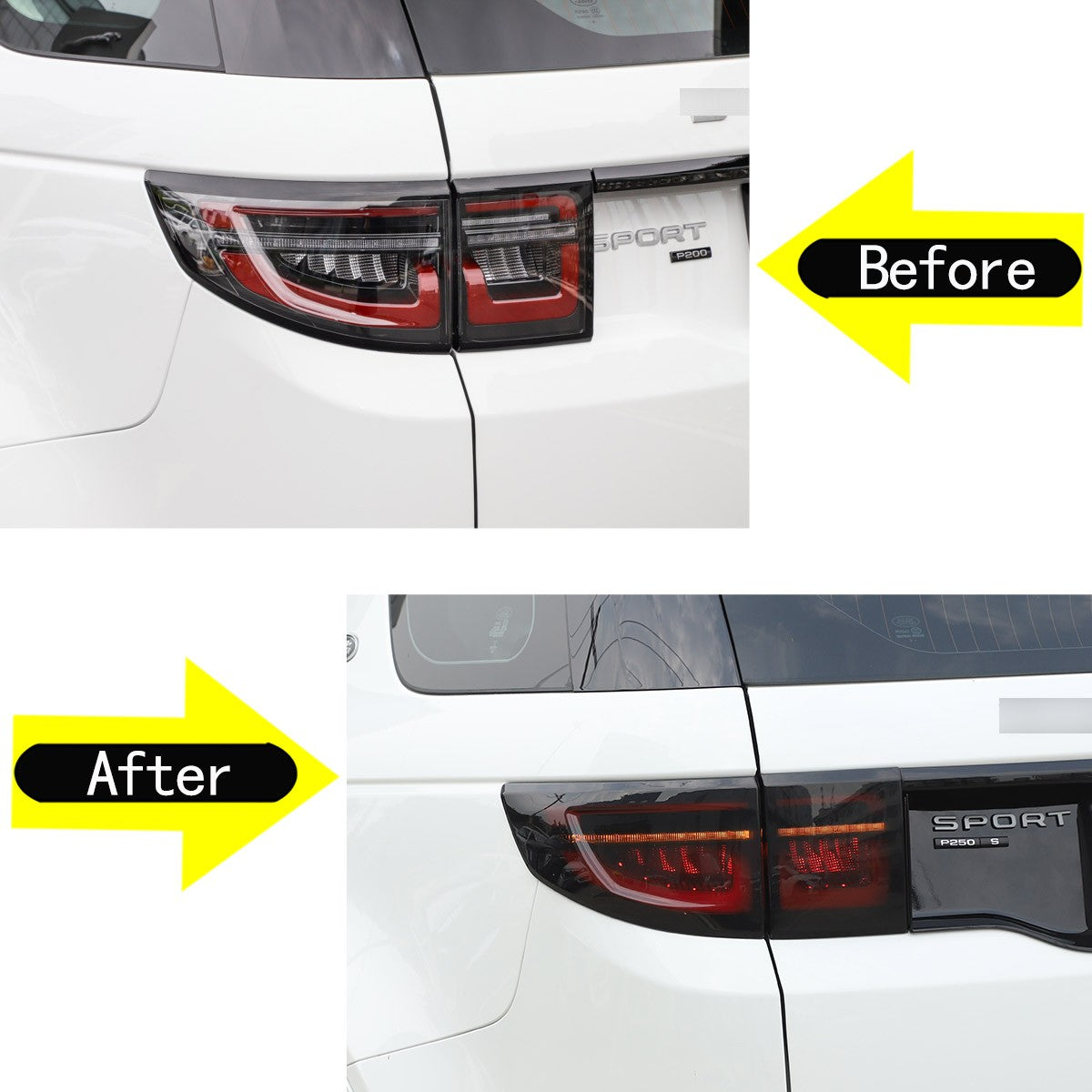 ABS Smoked Blackout Tail Light Covers For Land Rover Discovery Sport 2020-2022 6